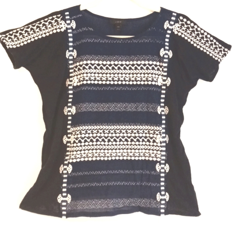 J.Crew Embroidered Top in Size XXS